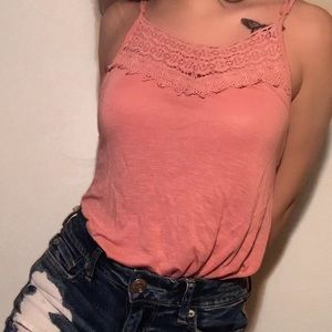 Rue21 Peach Lace TankTop - Like New
